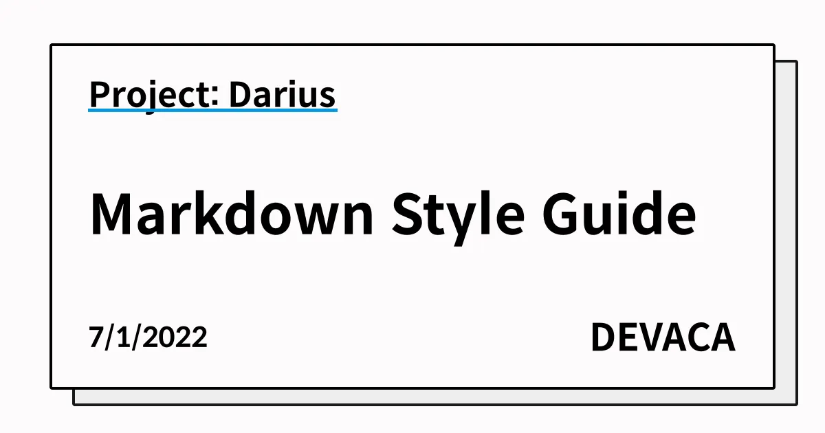 Head image of Markdown Style Guide
